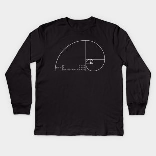 Fibonacci Spiral Kids Long Sleeve T-Shirt